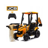 Joko elektrický traktor JCB Bager 4v1 s Kabínou a zadnou lyžicou žltá