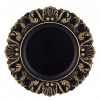 Tanier na dekorácie čierno zlatý 34 cm