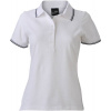 James & Nicholson | JN 985, Dámske piqué polo, biela - modrá navy, XXL