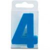 Stadter Svíčka ve tvaru číslice 4 mini modrá