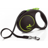 Vodítko FLEXI Black Design S páska 5m/15 kg zelené