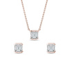 Set náhrdelníka a náušníc s diamantmi v ružovom zlate KLENOTA S1024204