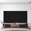 Vidaxl Nástenné panely 12 ks čierne 30 x 15 cm zamat 0,54 m²