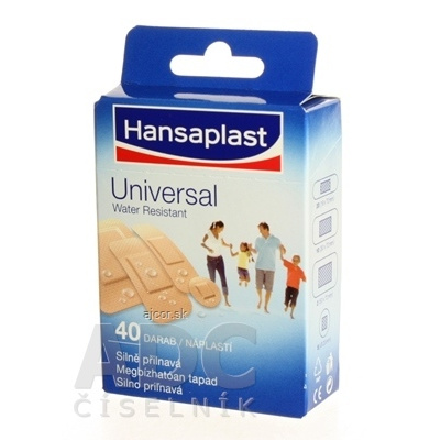BEIERSDORF AG Hansaplast Universal Water resistant vodeodolná náplasť 1x40 ks