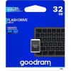 Goodram USB flash disk, USB 2.0, 32GB, UPI2, čierny, USB A, s krytkou UPI2-0320K0R11