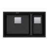 Franke Kubus 2 Fragranitový drez KNG 120/2, 76x46 cm, Onyx 125.0529.871