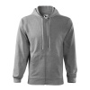 MALFINI Mikina Trendy Zipper 410 na zip, pánská MAL-4101218 3XL Melír šedá tmavá