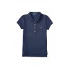 Detská bavlnená polokošeľa Polo Ralph Lauren 312573242008 tmavomodrá 124-128
