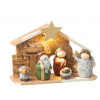 J-Line by Jolipa Prírodný svietiaci Betlehem s keramickými postavičkami Nativity - 21*8*16 cm - J-Line by Jolipa