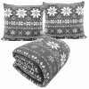 Prikrývka na posteľ - KOC Contrast Polyester 200 x 170 cm odtiene modrej (VIANOČNÁ DEKA + SÚPRAVA NA VANKÚŠ 170x200 NORDICO)