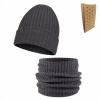 Šatka - Burzový komín (Buff Set 100% vlna zimná čiapka Merino Chimney)