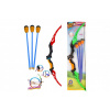 Luk 66cm + 3 šípy plast 2 farby na karte 18x68x3cm