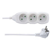 Prodlužovací kabel EMOS P0311 / 1,5 m / 3 zásuvky / bílý / PVC / 1 mm2