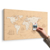 Obraz na korku zaujímavá béžová mapa sveta