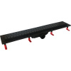 HOPA Odtokový žľab STANDARDline BLACK Rozmer A - 50 cm, Variant roštu - Medium OLPZLABST49BM