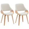 Design-Shop Sada 2 ks jedálenskej stoličky Vangale, látka - natura/krémová