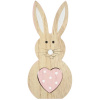 Anděl Přerov Veľkonočný zajac s ružovým srdcom drevený 20 cm
