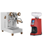 Lelit MaraX3 PL62X3, white + Eureka Atom 60, ferrari red