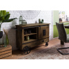 Bighome - IRON Servírovací stolík mango 120x45x85 hnedý lakovaný