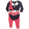 Detský komplet - Detská súprava 62 biela, čierna, červená 3 ks. (Beyaz Lovely Set Mouse Minnie 3 Cz. 3 m)