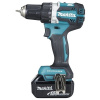MAKITA Aku bezuhlíkový skrutkovač Li-Ion LXT 18 V, 3,0 Ah, Makpac DDF484RFJ 0088381826358
