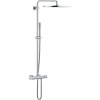 GROHE Rainshower nástenný sprchový systém s termostatom, horná sprcha 1jet priemer 400 mm, tyčová ručná sprcha 1jet, chróm, 27174001