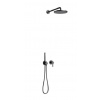 Keuco IXMO - Sprchový set pod omietku, priemer 25 cm, matná čierna 59603370001