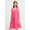 Ľanové šaty United Colors of Benetton 4AGHDV0AX ružová XS