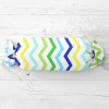 Biante Vankúš valec bonbon Sandra SA-378 Zeleno-modro-žlté cik-cak pásiky 15x40 cm
