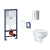 Grohe Rapid SL Set predstenovej inštalácie, klozetu, dosky SoftClose, tlačidla Skate Cosmopolitan a súpravy na vhadzovanie tabliet, matný chróm SANI11BB2134-GR