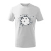 Florbal lopta v triku - Tričko detské bavlnené - 146 cm/10 rokov ( Biela )