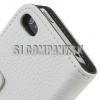 Kožený obal iPhone 4 – Wallet Goat – biela