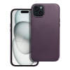 Kožený kryt Mag Cover iPhone 15 Plus fialový
