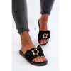Čierne dámske šľapky s mašľou, M352 BLACK__30697-36 36