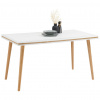 Livetastic JEDÁLENSKÝ STÔL, dub, prírodná farba, biela, 140/80/76 cm - Online Only jedálne - 002572000601
