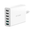 AppleMix BLITZWOLF BW-S15 6x USB-A 60W EU nabíjačka - vstup C8 - 1m kábel - biela