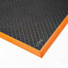 Čierno-oranžová extra odolná olejovzdorná rohož Safety Stance Solid - dĺžka 97 cm, šírka 163 cm, výška 2 cm