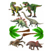 CUKROVÁ JEDLÝ OBRÁZOK NA TORTU TLAČ DINOSAURY STROMY zvieratá dekorácia