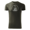 DRAGOWA fitness tričko muscle army biceps, olivová 180g/m2 - XXL