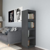 zahrada-XL Knižnica/deliaca stena sivá 40x35x135 cm masívna borovica 810851