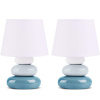 Stolová lampa Konsimo Salu biela, modrá, viacfarebná 40 W
