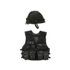 KOMBAT Kids Detská sada vesty a helmy Kids - BTP Black
