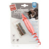 Hračka kočka GiGwi Myška s náplněni Catnip+Matabi 16cm