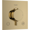 HANSGROHE Ecostat Comfort E termostat pod omietku pre 2 spotrebiče, so zabudovanou bezpečnostnou kombináciou podľa EN1717, leštený vzhľad zlata, 33716990