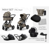 MOONPIÚ Maxi set Black matt - MUD kombinovaný kočík