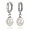 Biele perly 8 x 10 mm - sofistikované náušnice (Biele perly 8 x 10 mm - sofistikované náušnice)