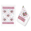 Bellatex Kuchyňská utěrka 1 ks - 40x60 cm Květina růžová