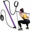 Tyč na cvičenie s expandermi na pilates, fitness, gumy, záťaž
