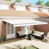 zahrada-XL Zatemniteľná markíza Biela 500 × 350 cm látka 3331539
