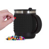 pixel Teddies Termohrnek Pixie Crew 440 ml se silikonovým panelem + y černá/černá